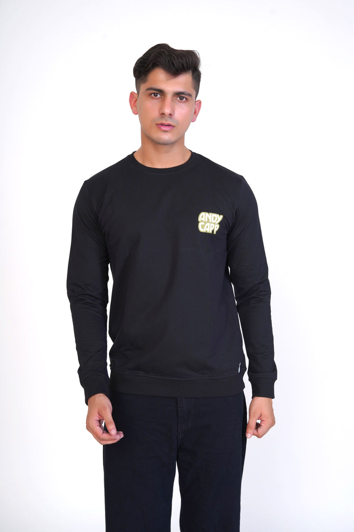Andy Capp Black Premium Organic Cotton Sweatshirt - Royaltail - ROYALTAIL