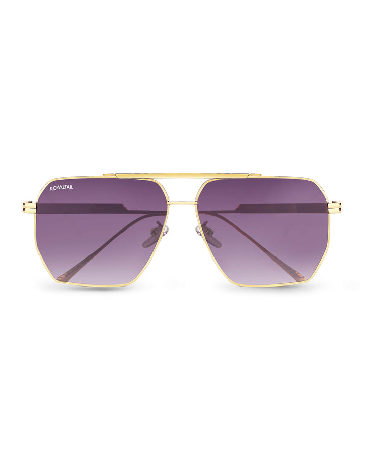 Bottaga Purple UV Protected Metal Sunglasses RT058 - ROYALTAIL