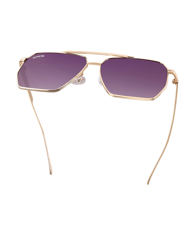 Bottaga Purple UV Protected Metal Sunglasses RT058 - ROYALTAIL