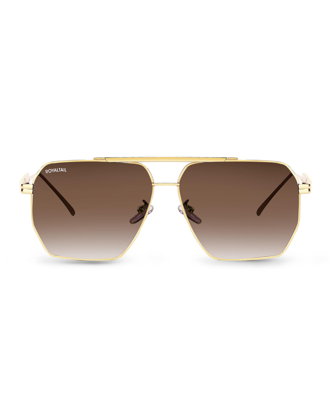 Bottaga Brown UV Protected Metal Sunglasses RT059 - ROYALTAIL