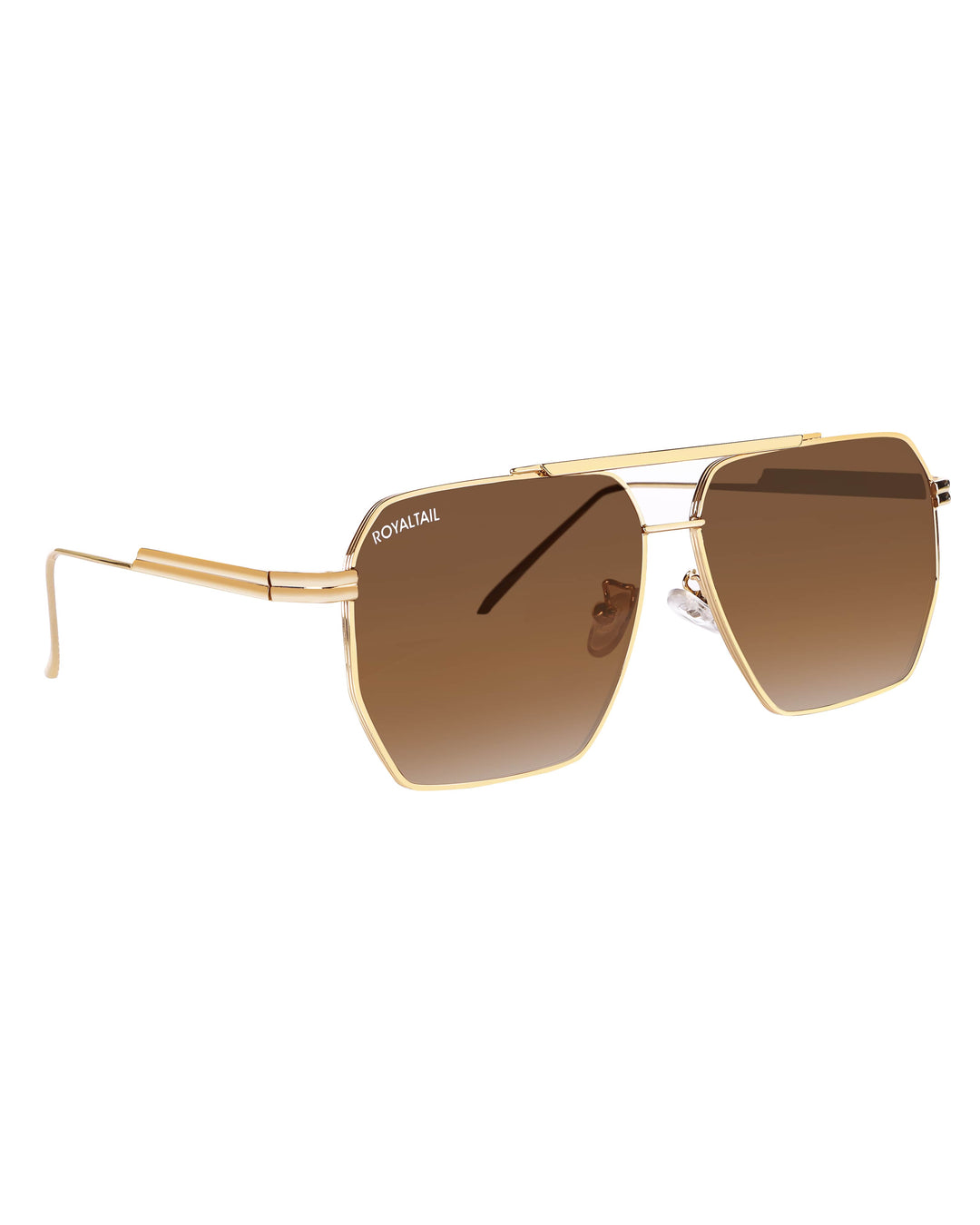 Bottaga Brown UV Protected Metal Sunglasses RT059 - ROYALTAIL
