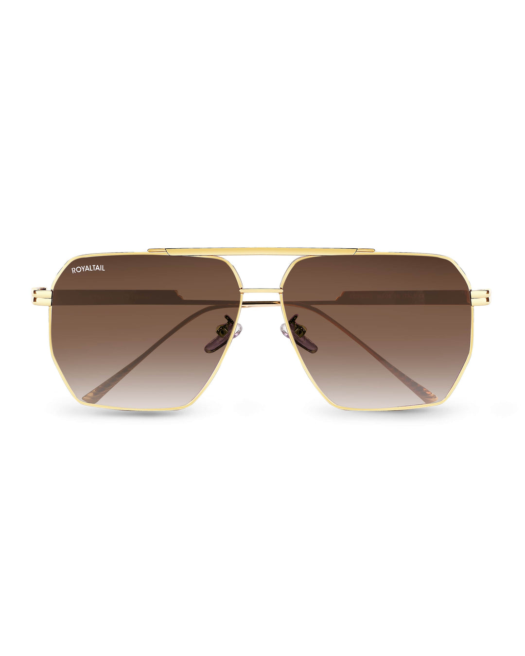 Bottaga Brown UV Protected Metal Sunglasses RT059 - ROYALTAIL