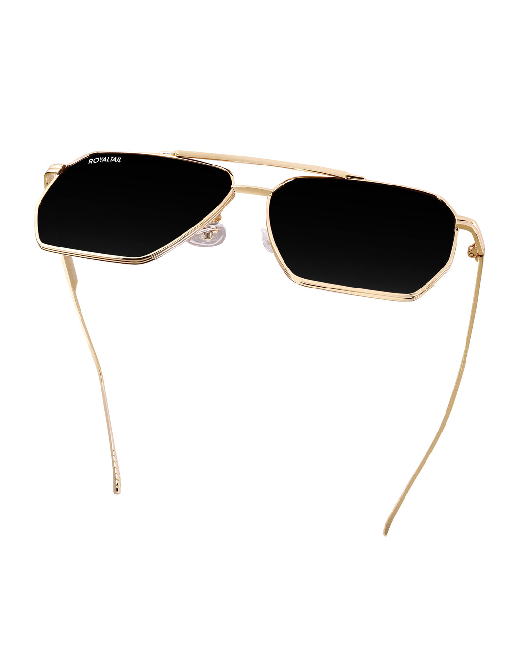 Bottaga Gold Black UV Protected Metal Sunglasses RT060 - ROYALTAIL