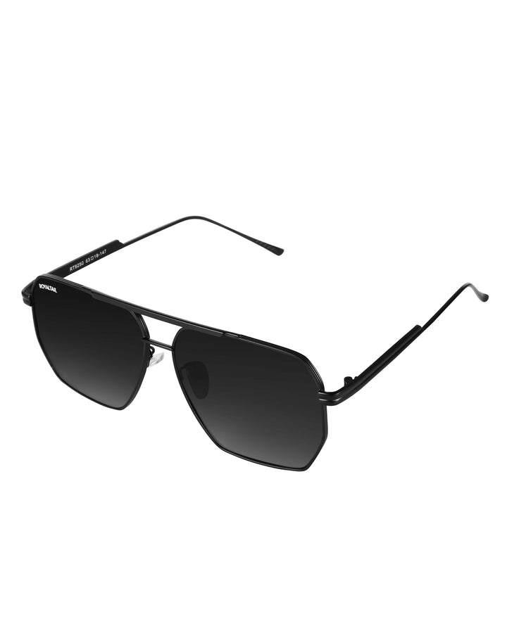 Bottaga Black UV Protected Metal Sunglasses RT061 - ROYALTAIL
