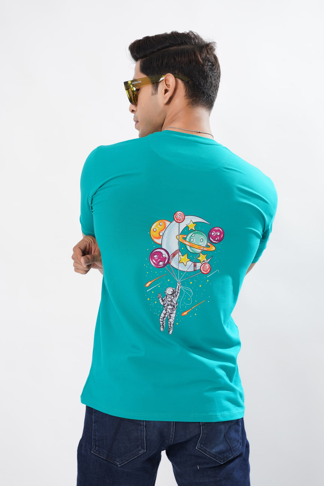 Turquoise Blue Premium Organic Super Soft Cotton T-shirt - ROYALTAIL