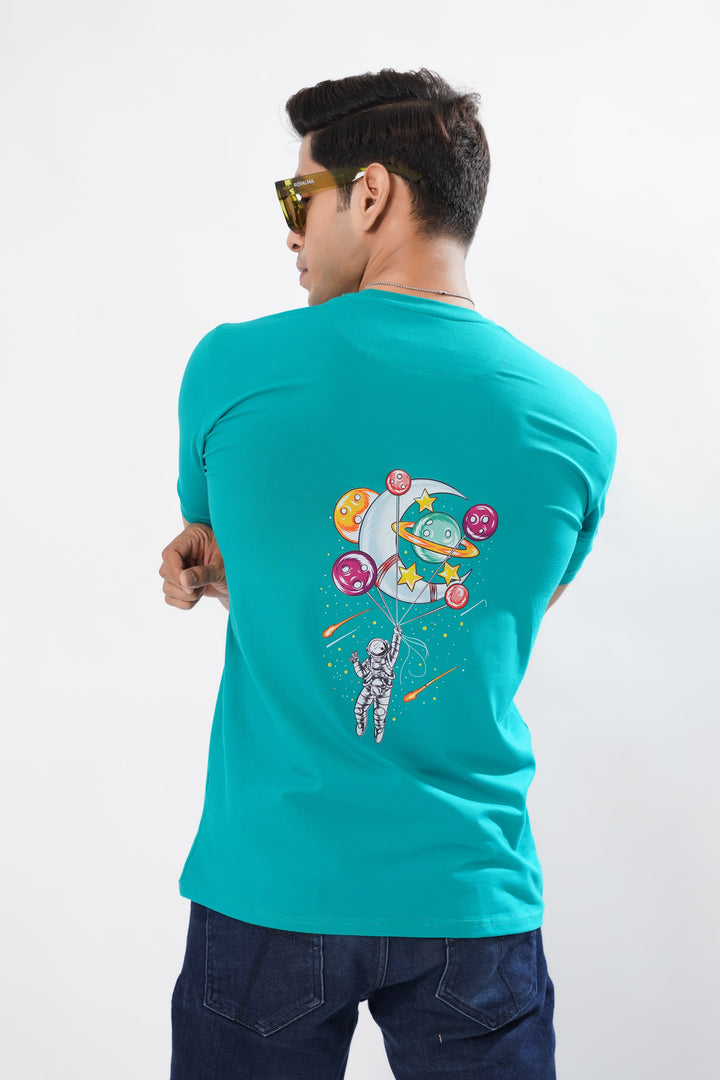 Turquoise Blue Premium Organic Super Soft Cotton T-shirt - ROYALTAIL