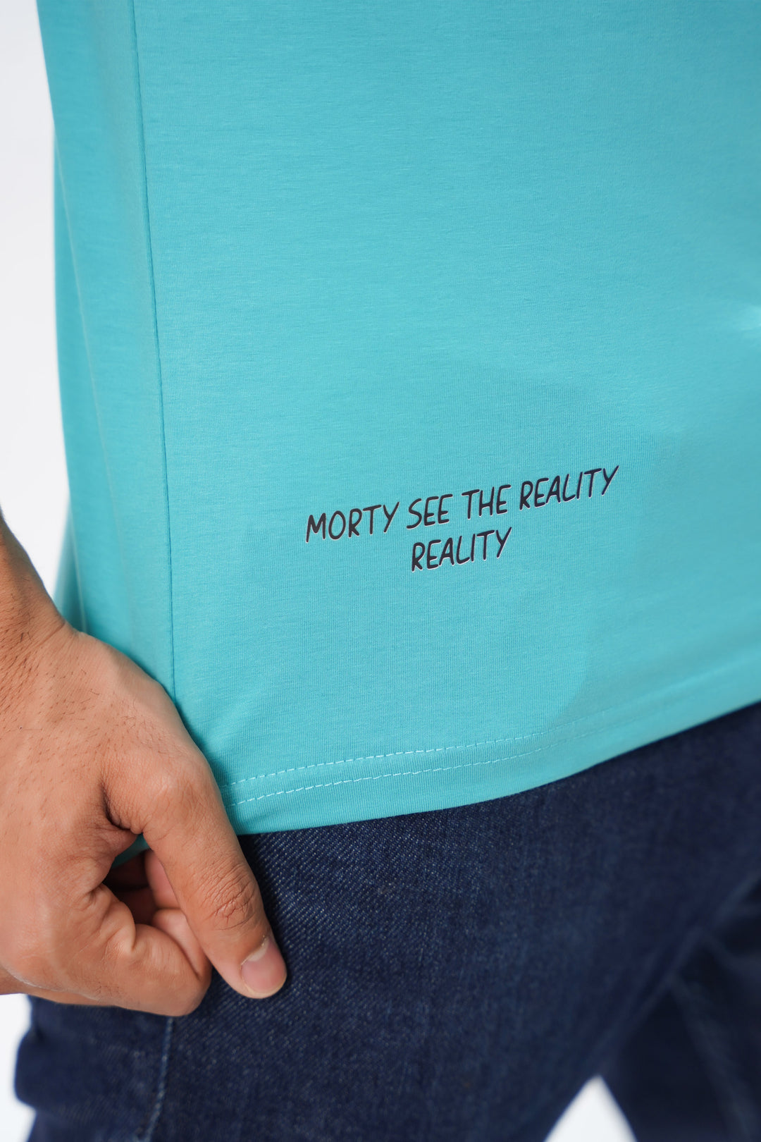Turquoise Blue Premium Organic Super Soft Cotton T-shirt - ROYALTAIL