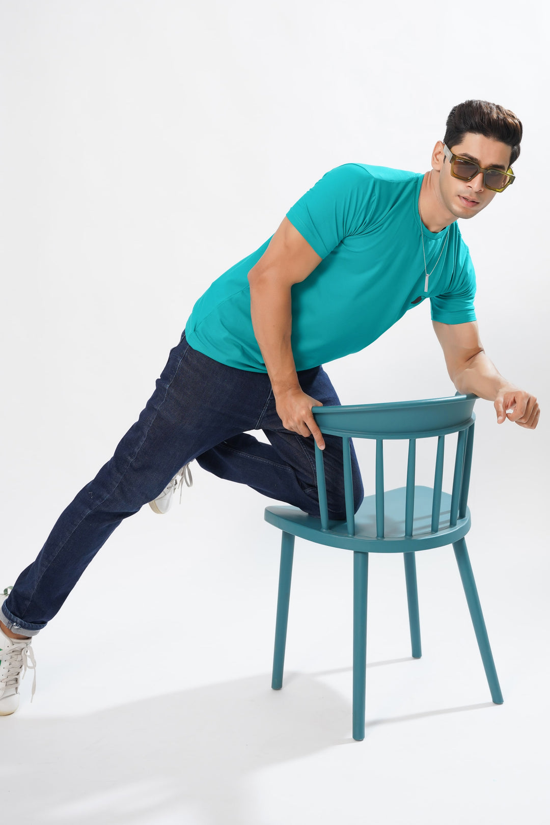 Turquoise Blue Premium Organic Super Soft Cotton T-shirt - ROYALTAIL