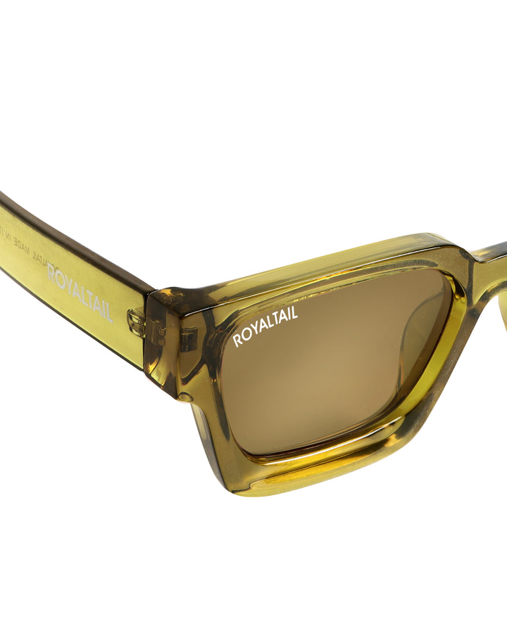 Tartaruga Unisex Classic Thick Square Has Green UV Protected Sunglasses RT067 - ROYALTAIL