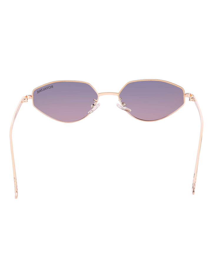 Classic Designer Pink & Gold-Toned UV Protected Cat Eyes Sunglasses RT054 - ROYALTAIL