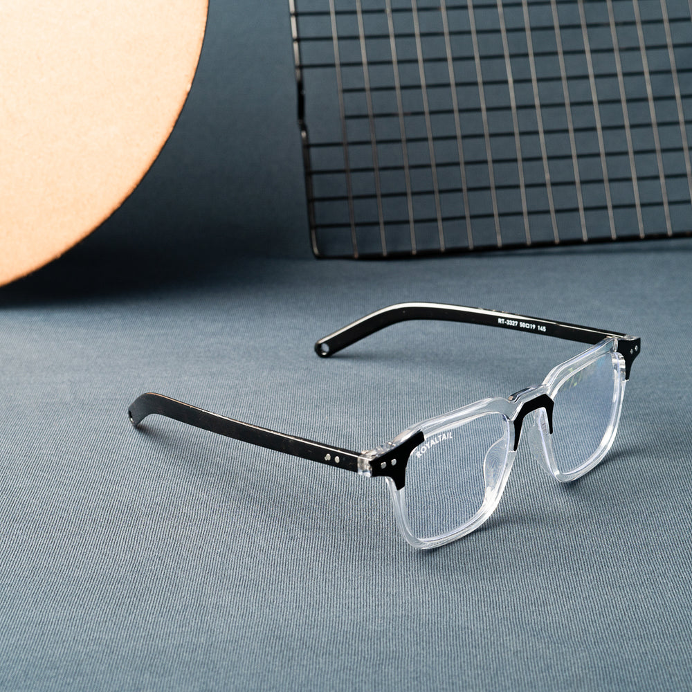 Clear Glass and Black Frame Square Kingsman-02 Series Sunglasses - Royaltail