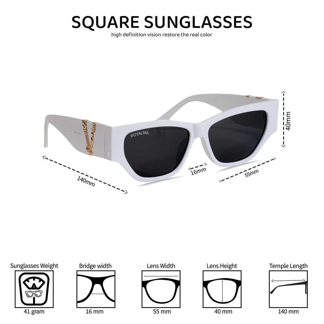 Vintage Cat Eye White Sunglasses For Men And Women - ROYALTAIL