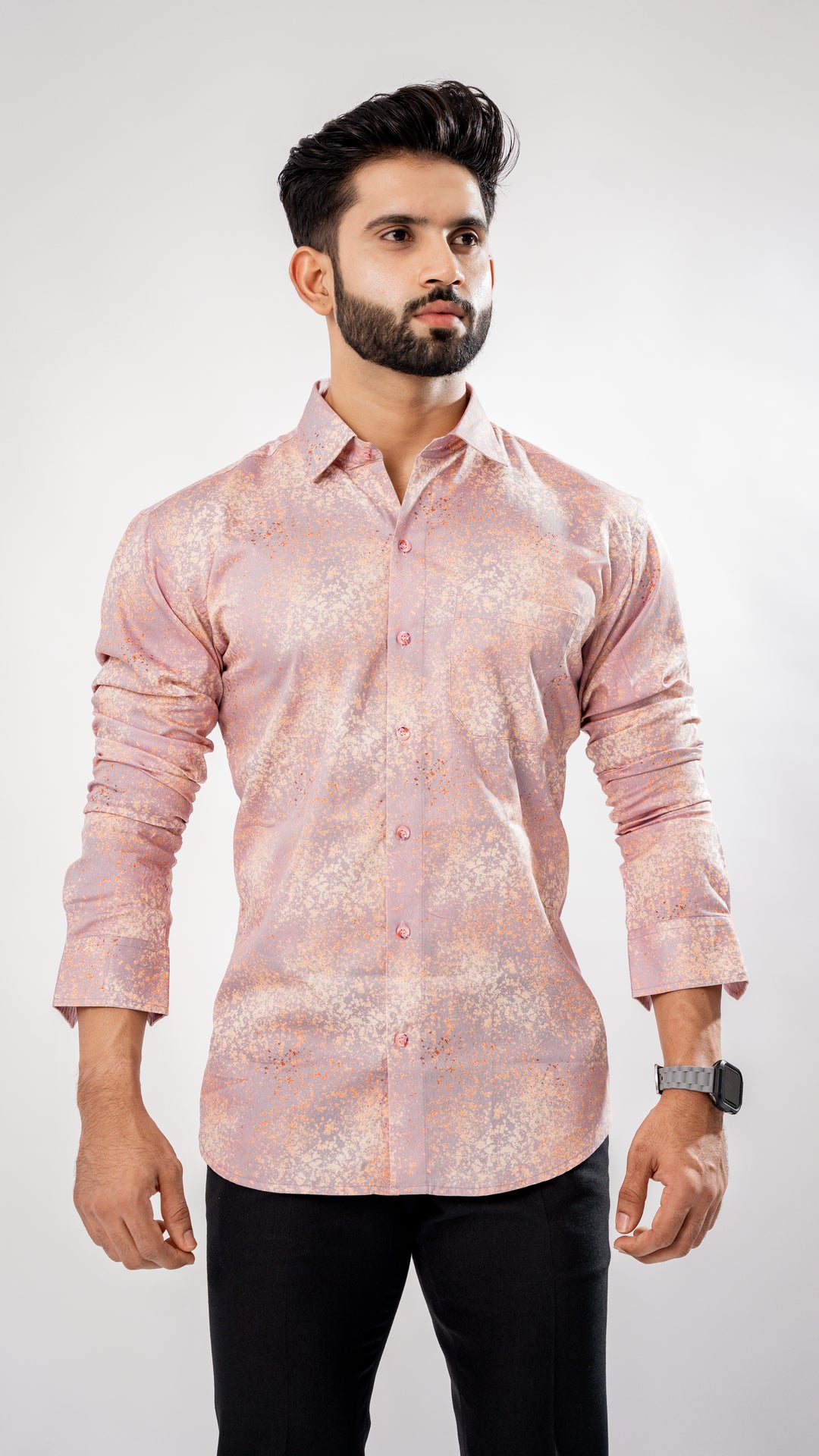 Pastel Purple Art Printed Premium Cotton Shirt - Royaltail