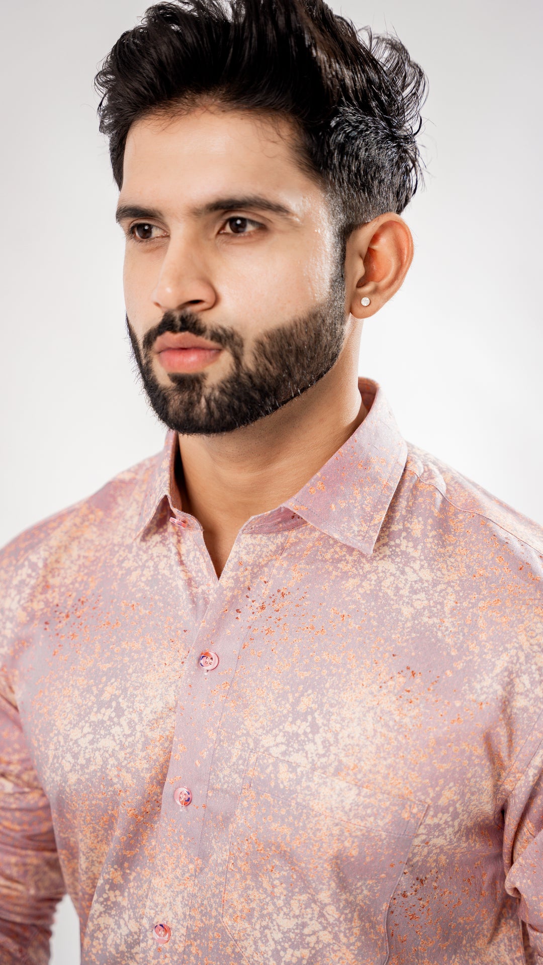 Pastel Purple Art Printed Premium Cotton Shirt - Royaltail