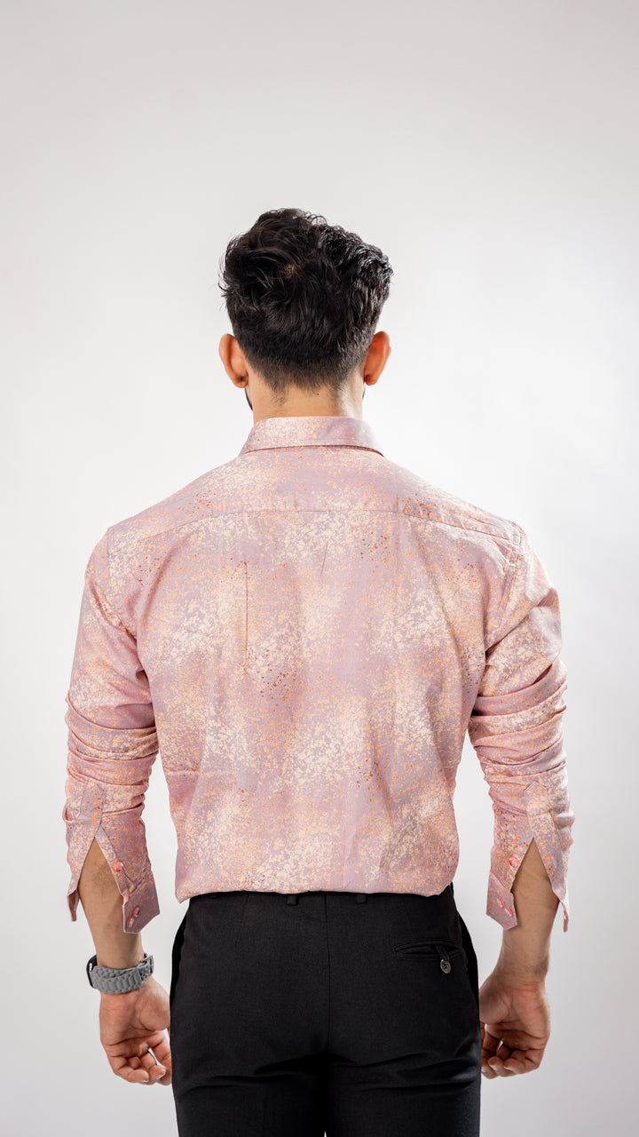 Pastel Purple Art Printed Premium Cotton Shirt - Royaltail