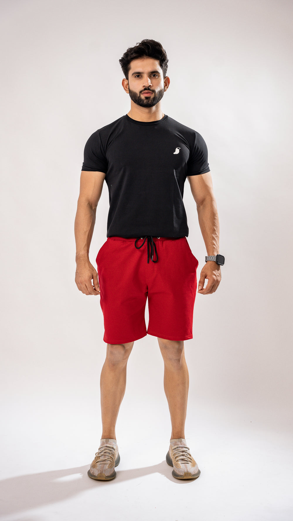 CAROUSEL RED PREMIUM COTTON SHORTS - Royaltail