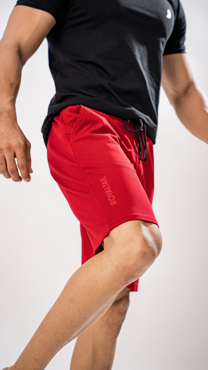 CAROUSEL RED PREMIUM COTTON SHORTS - Royaltail