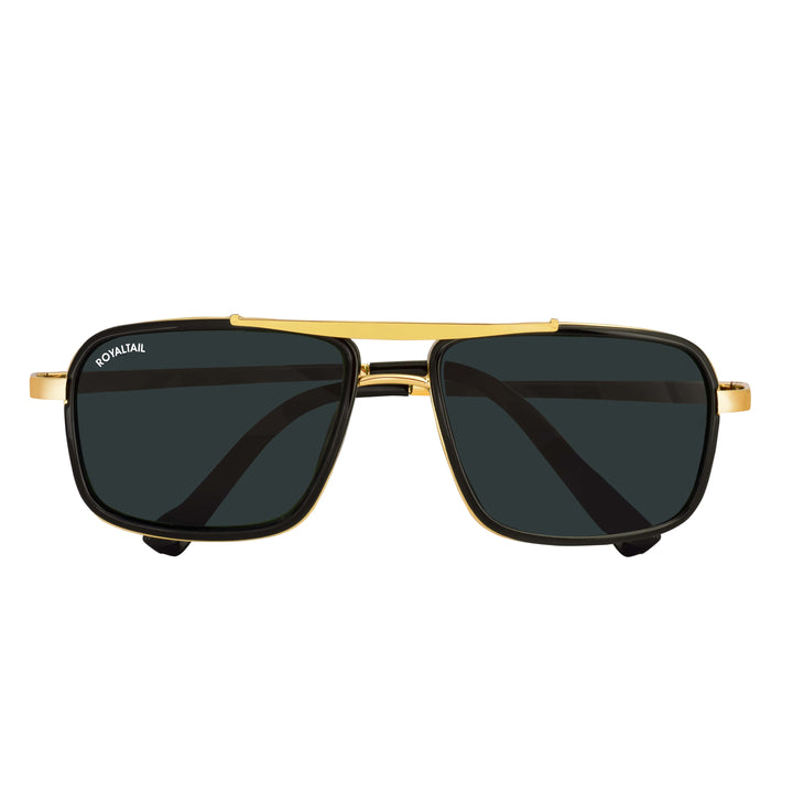 Blow Nirvana Gold Frame And Black Glass Square Sunglasses - ROYALTAIL