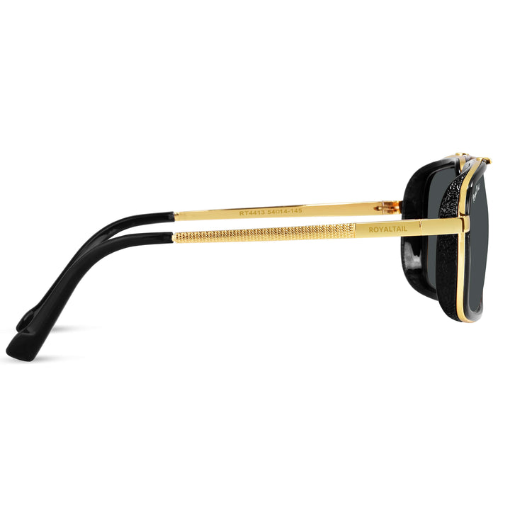 Blow Nirvana Gold Frame And Black Glass Square Sunglasses - ROYALTAIL