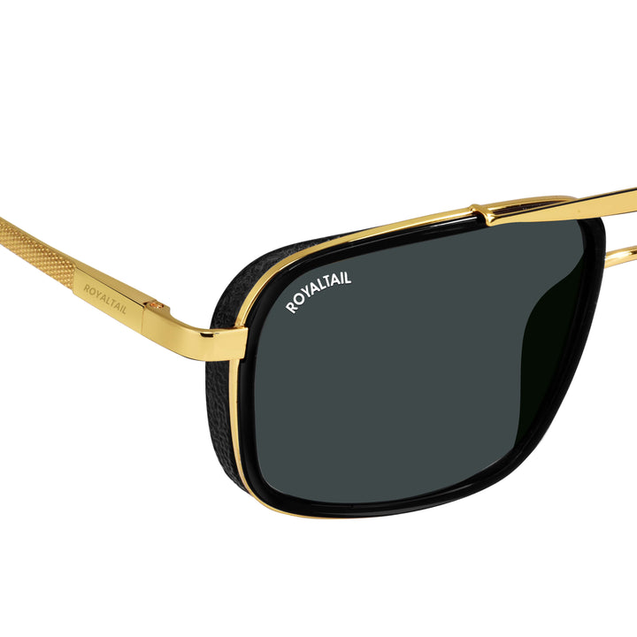 Blow Nirvana Gold Frame And Black Glass Square Sunglasses - ROYALTAIL
