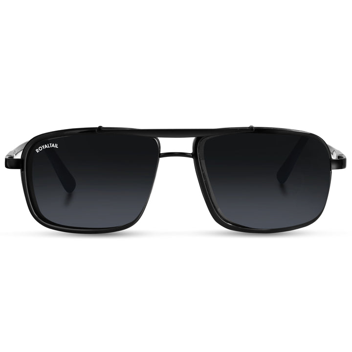 Black Mebel Glass Square Nirvana Sunglasses for Men and Women - ROYALTAIL