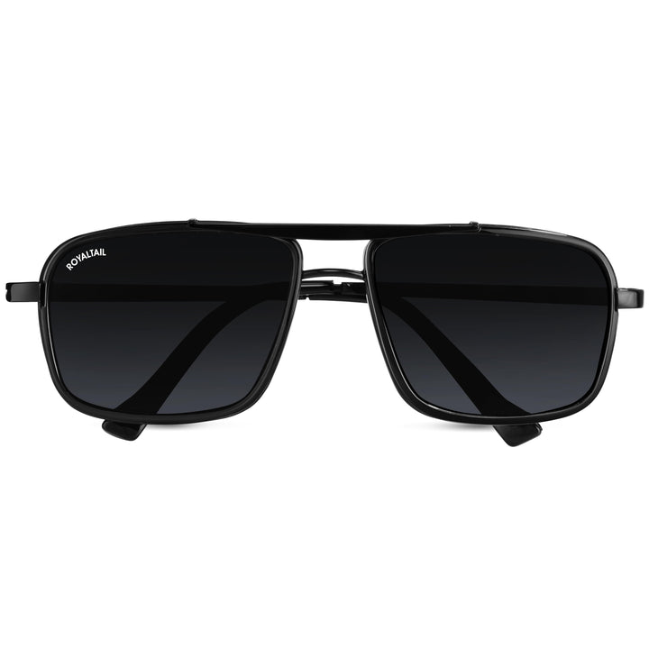 Black Mebel Glass Square Nirvana Sunglasses for Men and Women - ROYALTAIL