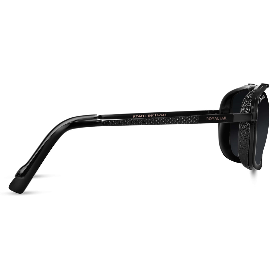 Black Mebel Glass Square Nirvana Sunglasses for Men and Women - ROYALTAIL