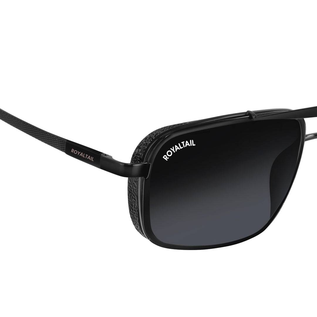 Black Mebel Glass Square Nirvana Sunglasses for Men and Women - ROYALTAIL