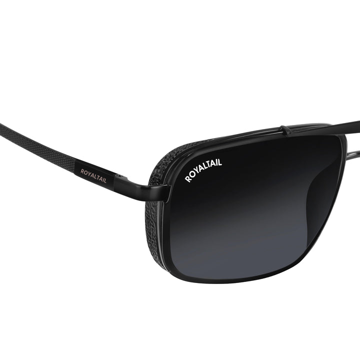 Black Mebel Glass Square Nirvana Sunglasses for Men and Women - ROYALTAIL