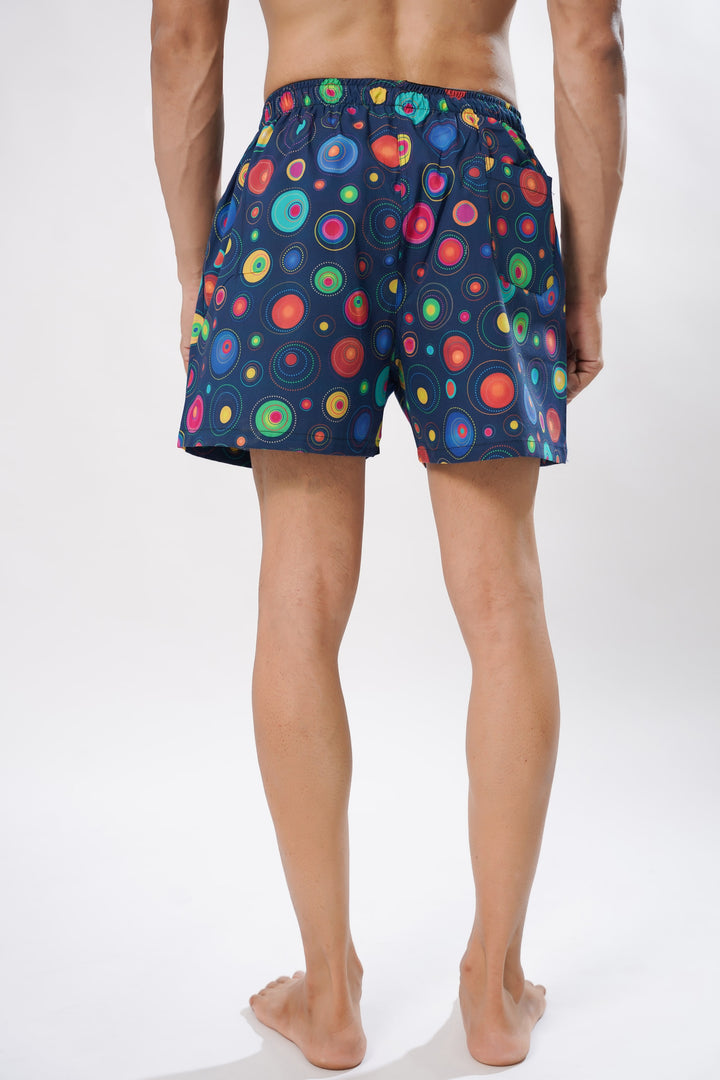 Navy Blue All Over Printed Men's Boxers - ROYALTAIL