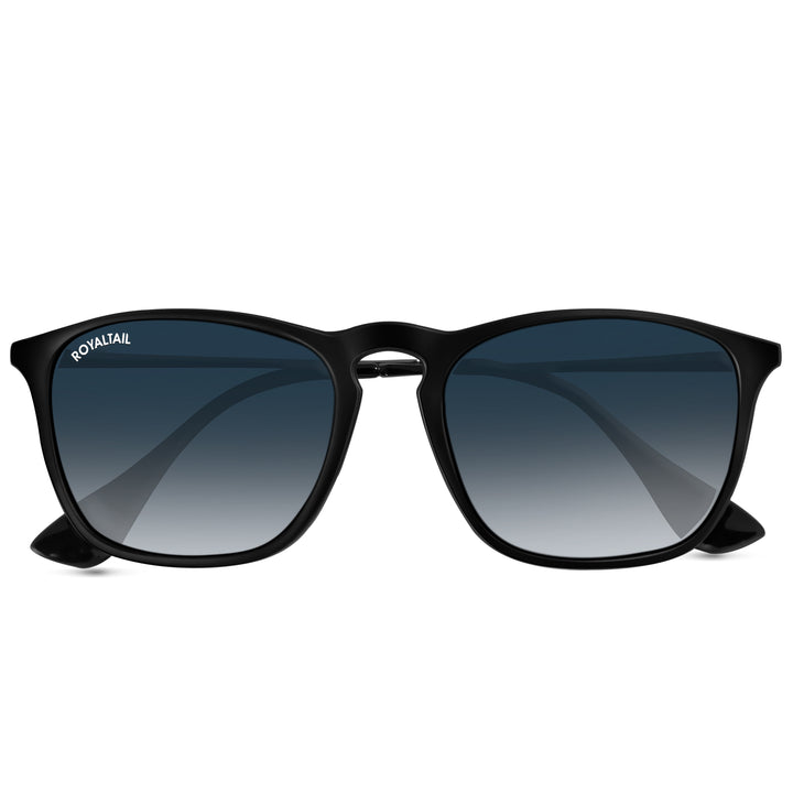 Blue Bird Gradient Glass and Black Frame Erika Sunglasses - ROYALTAIL