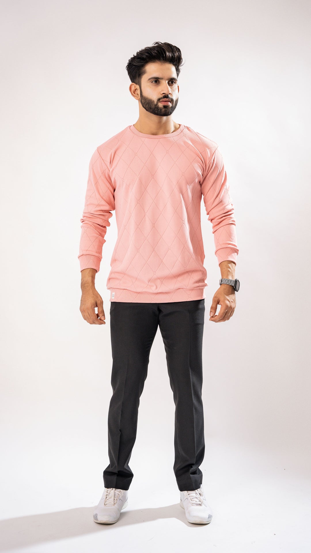 CLASSIC ROSE PINK FULL SLEEVE ROUND NECK PREMIUM SUPER SOFT T-SHIRT - Royaltail