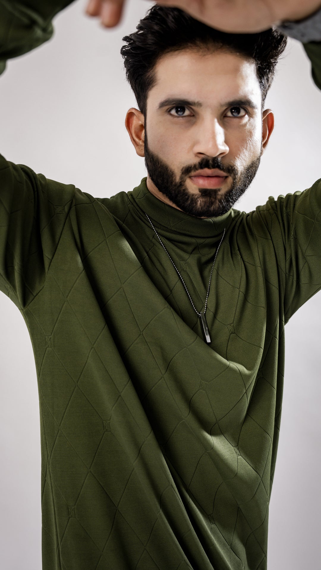 GREEN HIGH NECK PREMIUM SUPER SOFT T-SHIRT - Royaltail