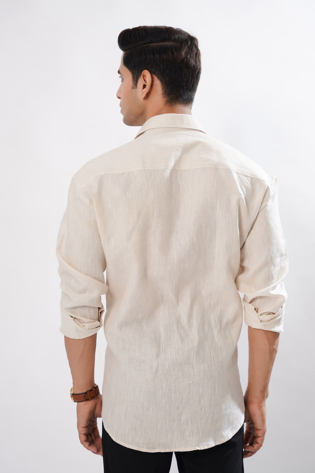 Ivory Cream Luxurious Linen Shirt - ROYALTAIL