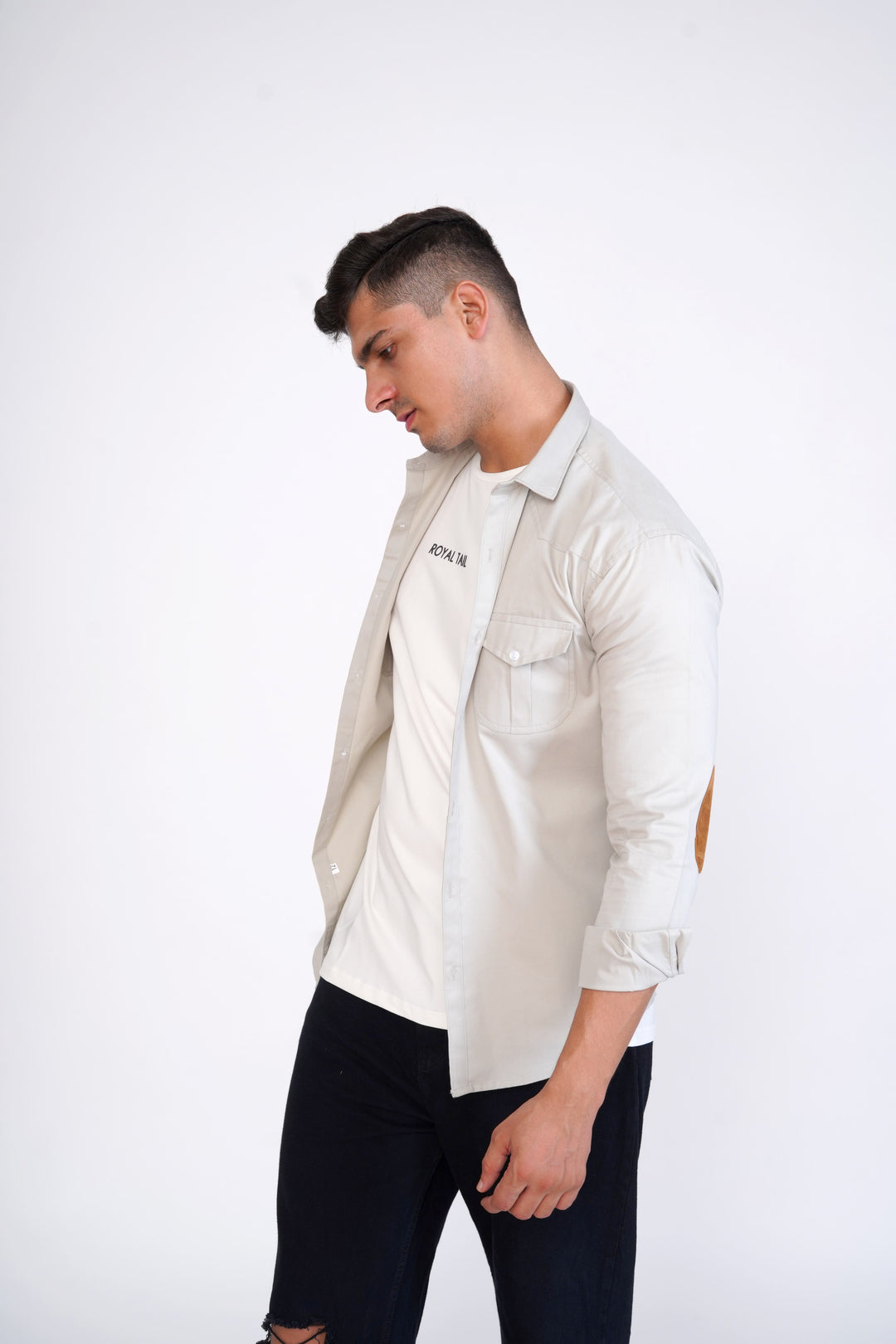 Grey Cargo Super Soft Premium Cotton Shirt - ROYALTAIL