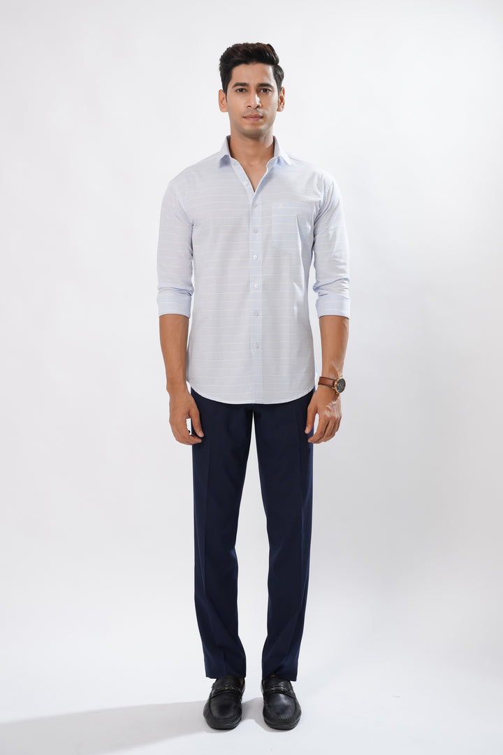 Cordate Blue Super Soft Cotton Premium Plaid Shirt - ROYALTAIL