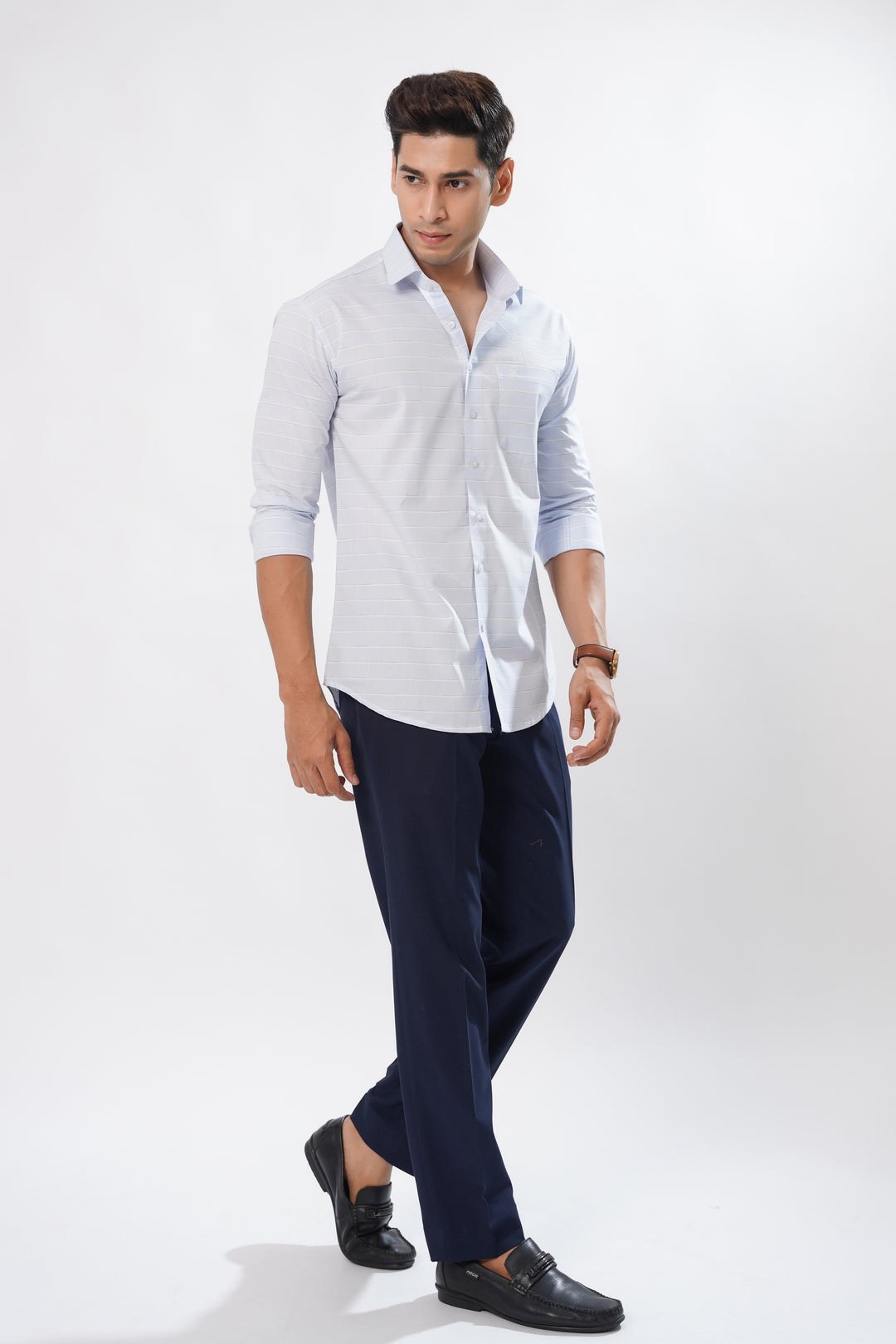 Cordate Blue Super Soft Cotton Premium Plaid Shirt - ROYALTAIL