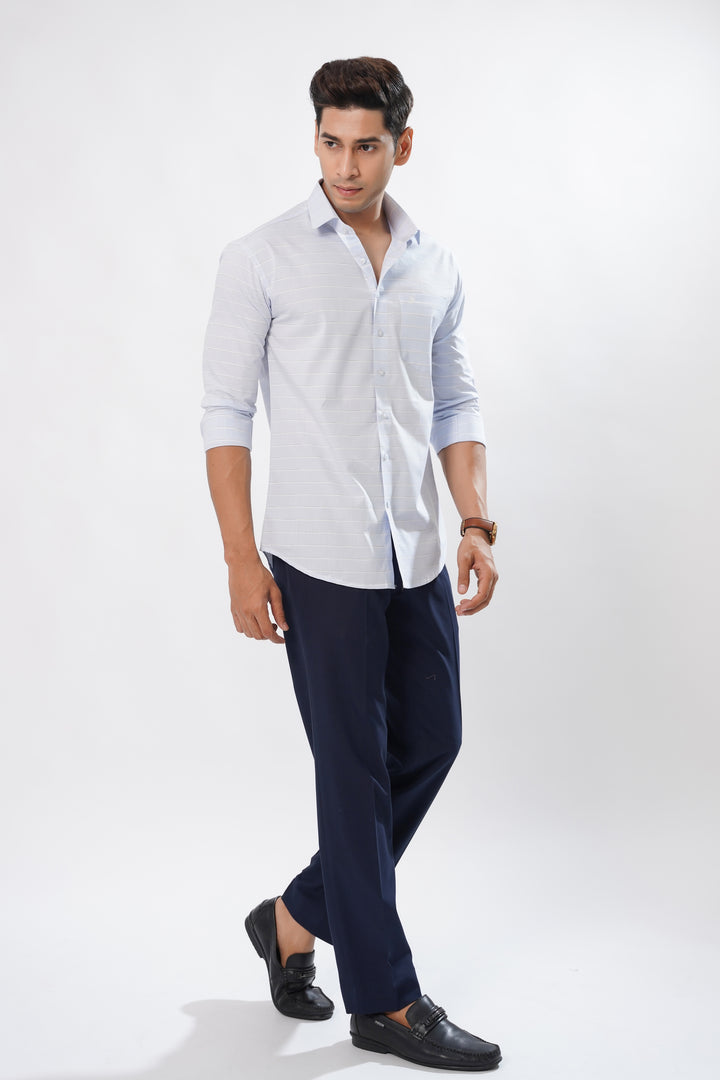 Cordate Blue Super Soft Cotton Premium Plaid Shirt - ROYALTAIL