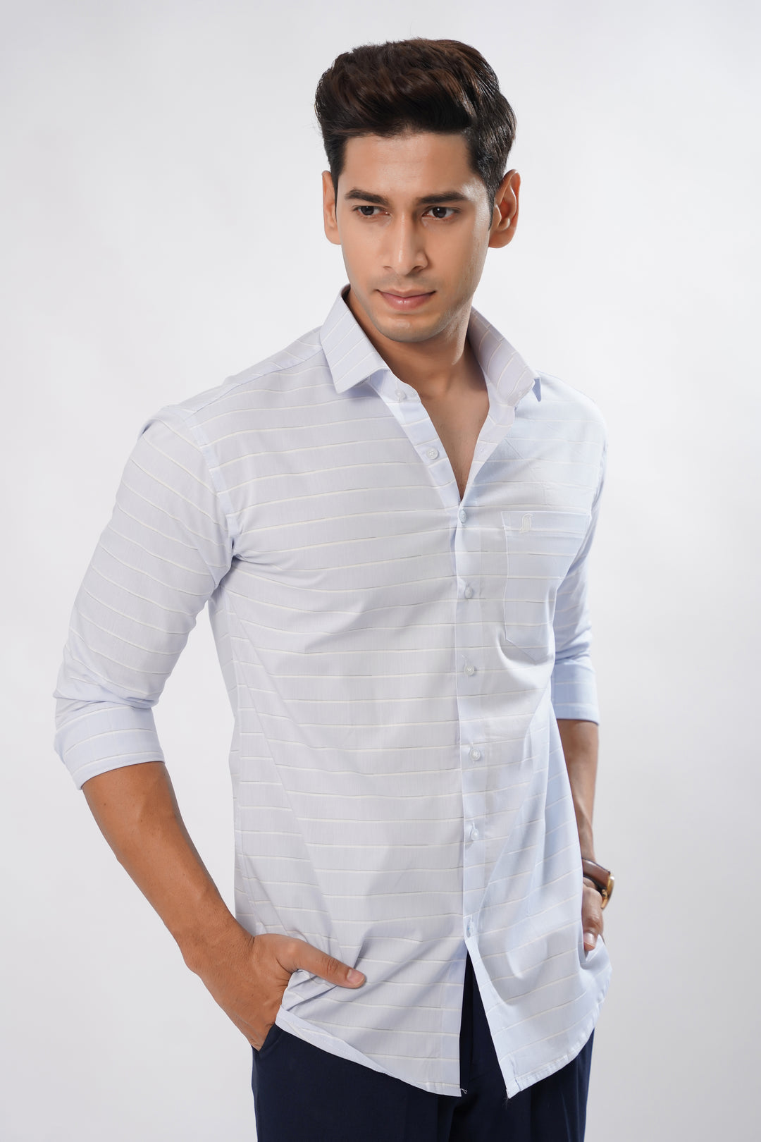 Cordate Blue Super Soft Cotton Premium Plaid Shirt - ROYALTAIL