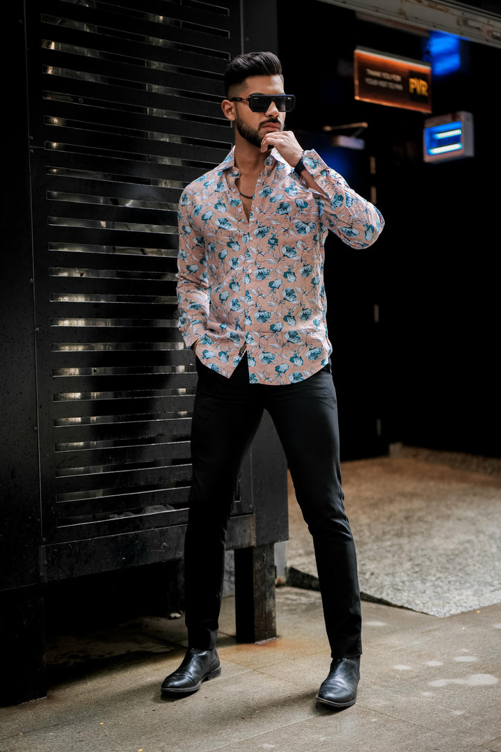 Princless Coral Paisely  Print Super Soft Premium Cotton Shirt - ROYALTAIL
