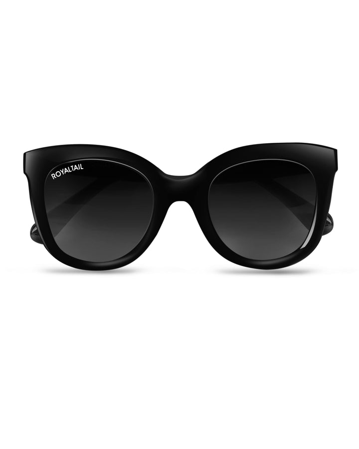 Squared Black UV Protected Oval Sunglasses RT050 - ROYALTAIL