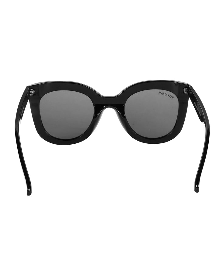 Squared Black UV Protected Oval Sunglasses RT050 - ROYALTAIL