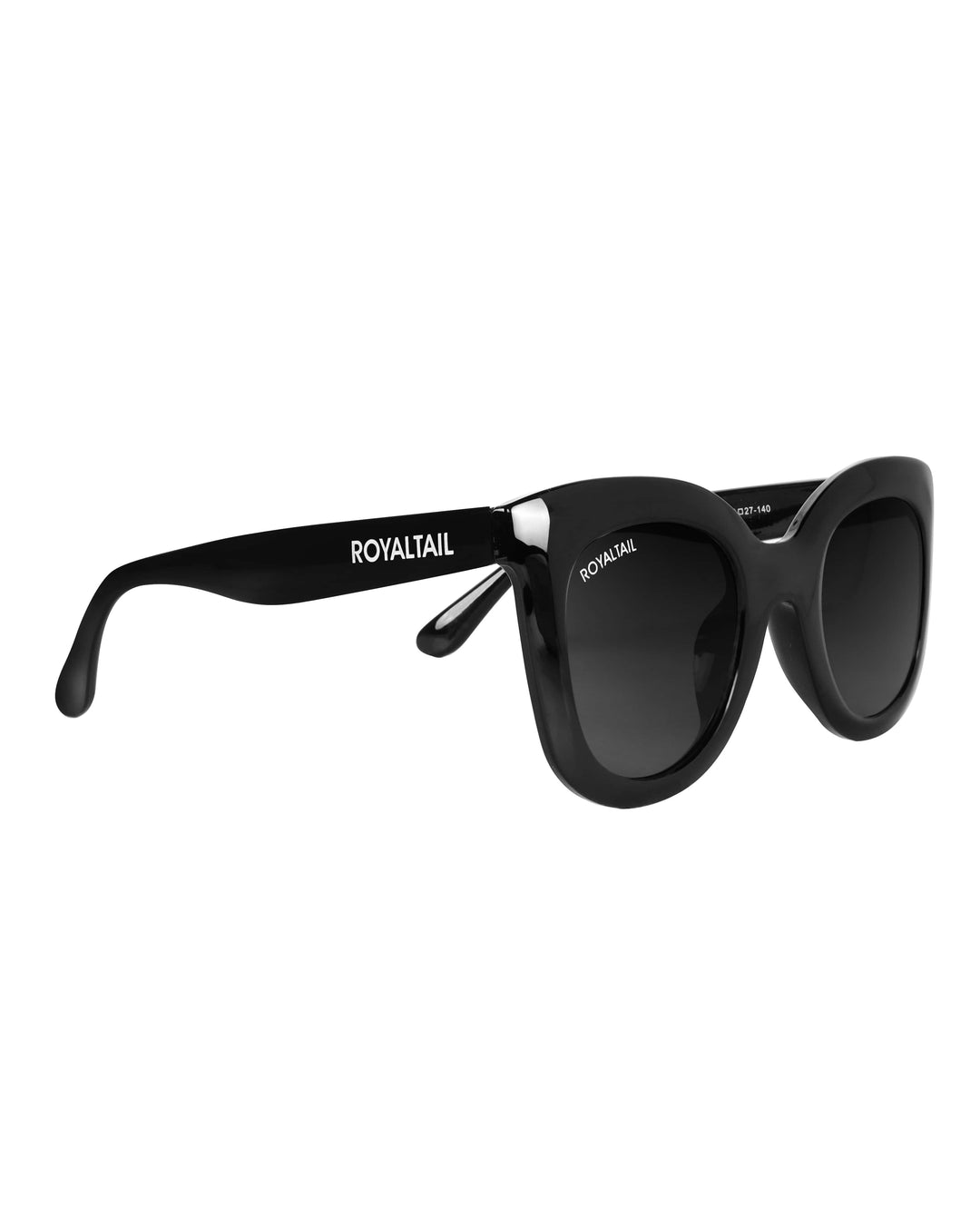 Squared Black UV Protected Oval Sunglasses RT050 - ROYALTAIL