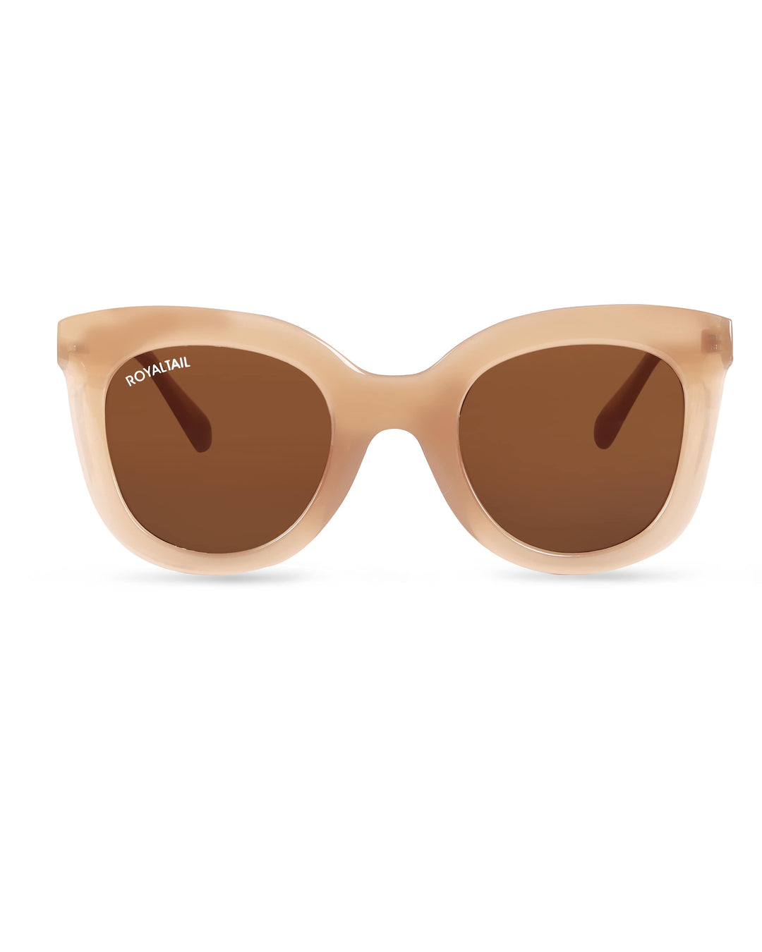 Squared Brown UV Protected Oval Sunglasses RT052 - ROYALTAIL