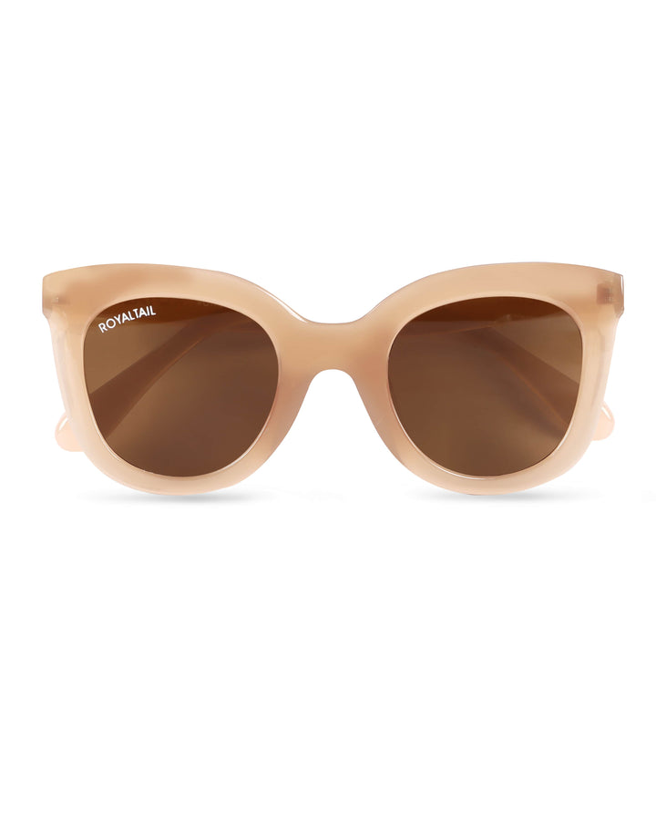 Squared Brown UV Protected Oval Sunglasses RT052 - ROYALTAIL