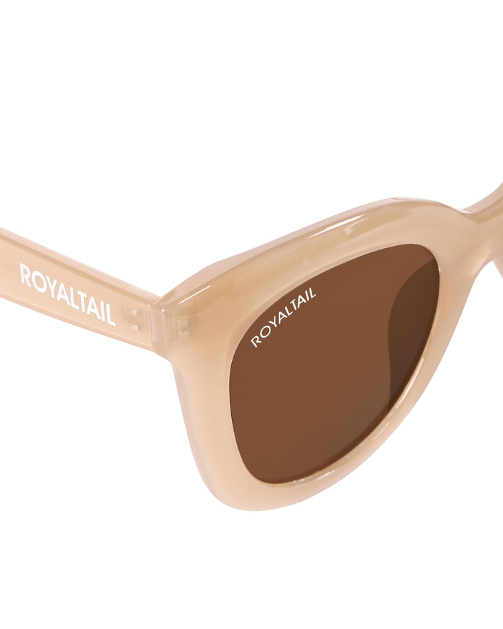 Squared Brown UV Protected Oval Sunglasses RT052 - ROYALTAIL