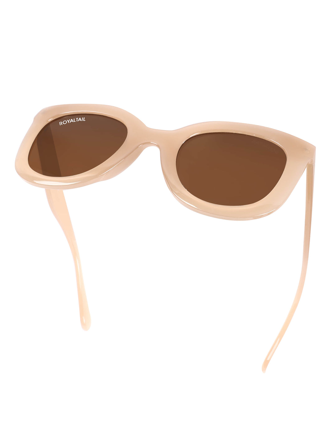 Squared Brown UV Protected Oval Sunglasses RT052 - ROYALTAIL