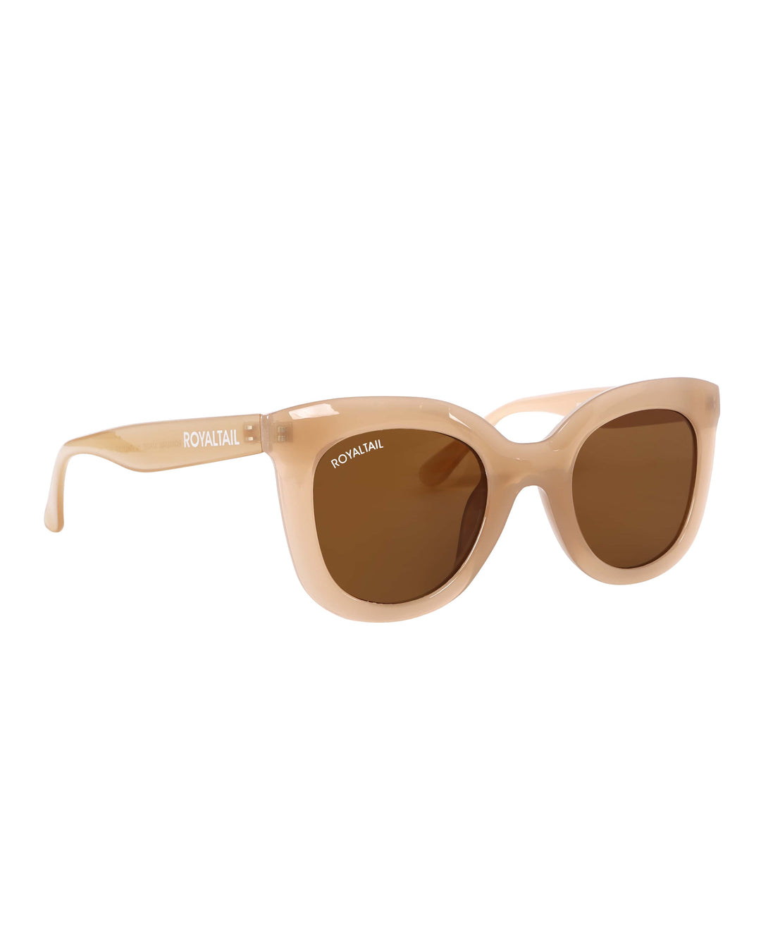 Squared Brown UV Protected Oval Sunglasses RT052 - ROYALTAIL