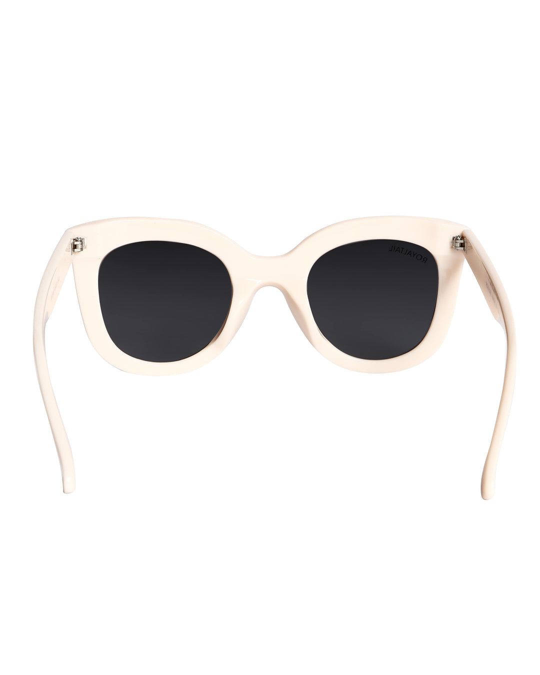 Squared Off White UV Protected Oval Sunglasses RT053 - ROYALTAIL