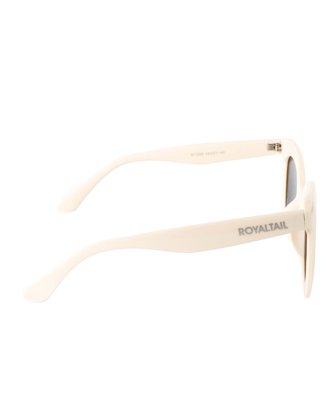 Squared Off White UV Protected Oval Sunglasses RT053 - ROYALTAIL